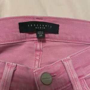 Sanctuary pink Denim pants women size 26